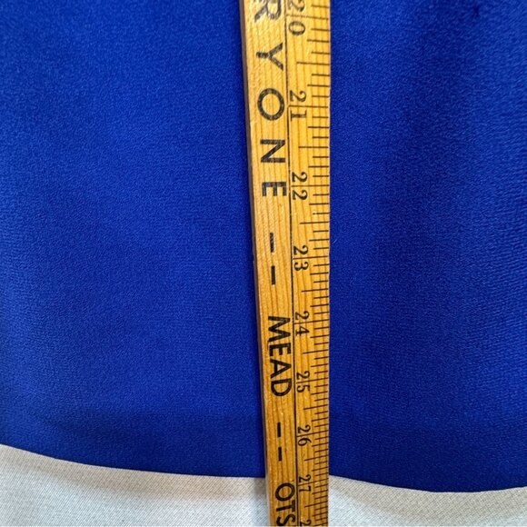 Vintage Womens Formal Straight Pencil Skirt Size 12 Blue Officewear Preppy - Picture 4 of 8